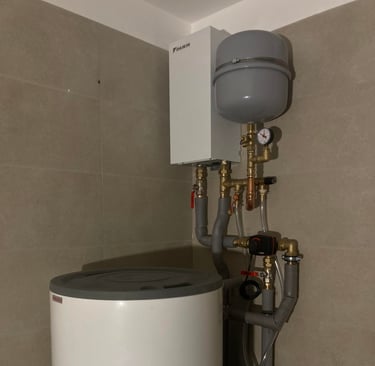 Tepelný čerpadlo, kotelna, akumulační nádrž, topení