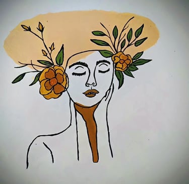 Handmade boho wall painting by Bohemian Art India