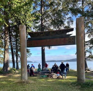 Indigenous land-based field school gathering