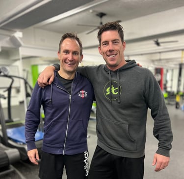 happy member with personal trainer at 6X Training in Maroubra