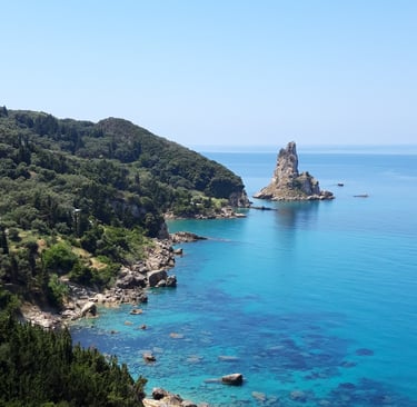 Walk to Agios Gordios Beach Corfu Villa Olivia Pentati