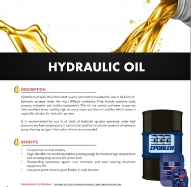 Hydraulic fluid supplier in the UAE