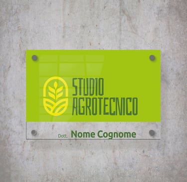 targa studio agrotecnico in plex personalizzabile
