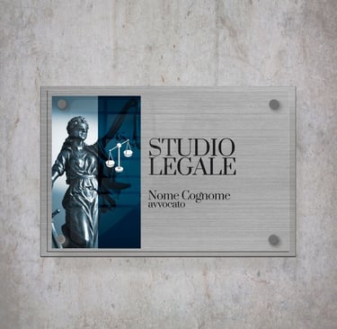 targa studio legale in plex, plexiglass, personalizzabile