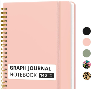 Hardcover college ruled journal notebook for nightly reflection and writing