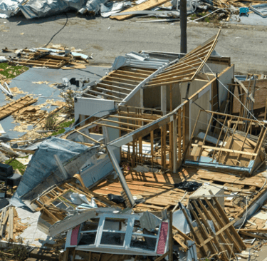 a house that has been destroyed by a tornado
