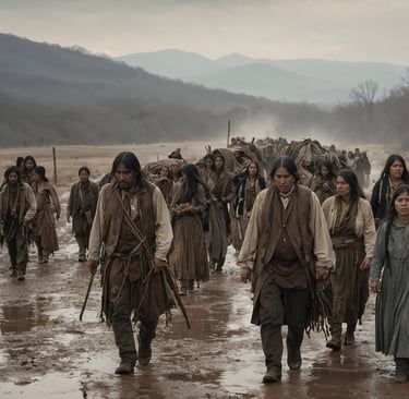 Thousands of Cherokees forcibly migrated along the Trail of Tears