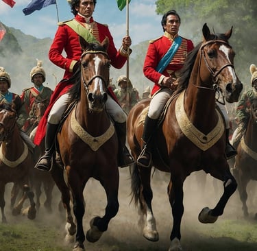 Simon Bolivar unites the indigenous people to fight in the Spanish American Wars of Independence