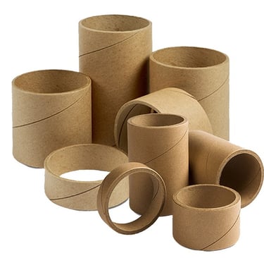 a group of industrial paper rolls