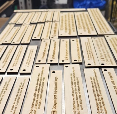 a table with a bunch of wooden planks