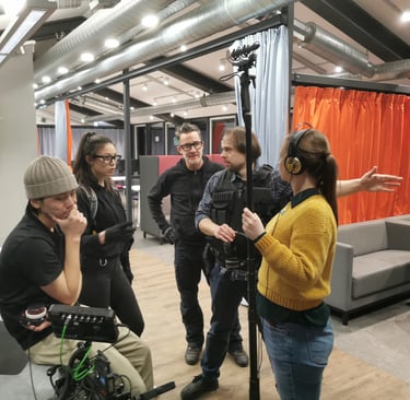 Alexander Androsov as film director on set of "Once A Spy".