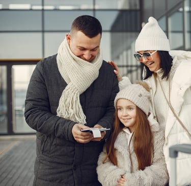 a man and woman standing next to each other