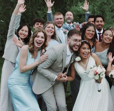 Candid authentic intimate family photo at Toronto Wedding