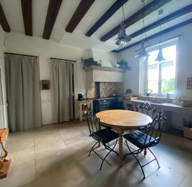 The old kitchen of the Maison de Maître, manor house