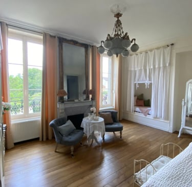 The ladies' bedroom of the Maison de Maître, manor house