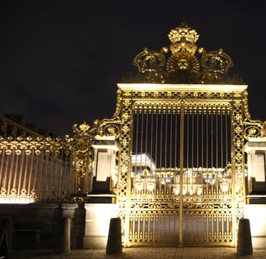 Castle of Versailles by night