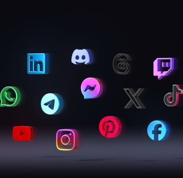 Réseaux sociaux populaires pour diffusion de médias.