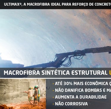 macrofibra para reforço de concreto