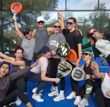 GIRLS PLAYING PADEL IN MALLORCA