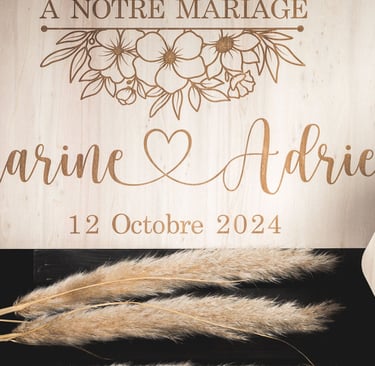 Panneau de bienvenue mariage ou anniversaire. Cake topper de mariage. Urne de mariage