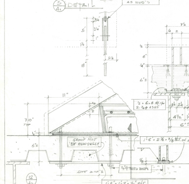 Hand drawn design element, made by Pengelly in the 1970s-1990s pre-CAD 21