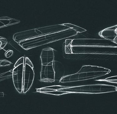 Concept sketches showing ergonomic, one-handed sauce dispensing ideas,designed by Koorosh Shojaei