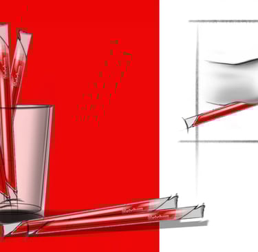 Freehand sketches investigating user interaction and grip comfort, designed by Koorosh Shojaei