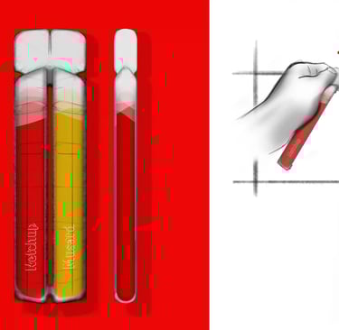 Refined design proposal for a disposable restaurant sauce container, designed by Koorosh Shojaei