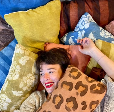 housse coussin teinture végétale naturelle