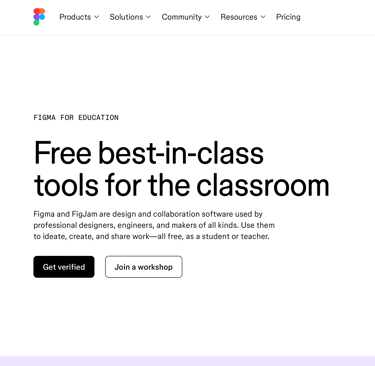 Screenshot of FIGMA FOR EDUCATION