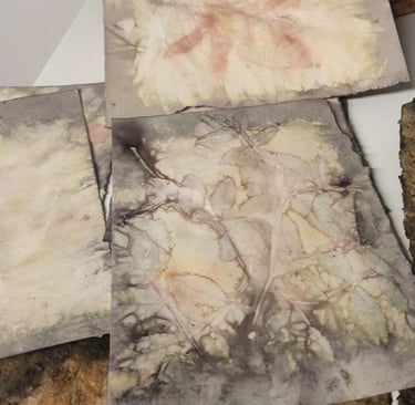 eco printing on paper