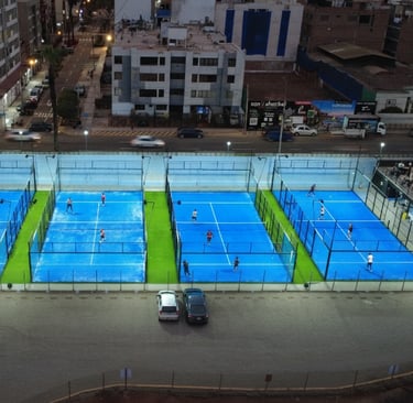COMPLEJO MAS PADEL, SAN MIGUEL - LIMA. PROYECTO DESARROLLADO POR JBM E INKA PADEL