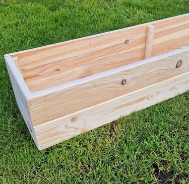 herb planter box wood plant pot vegetable herb strawberries tube reclaimed wooden box Ye Olde Wooden Board