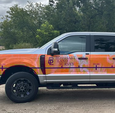 Bosshart Land Survey Branded Truck