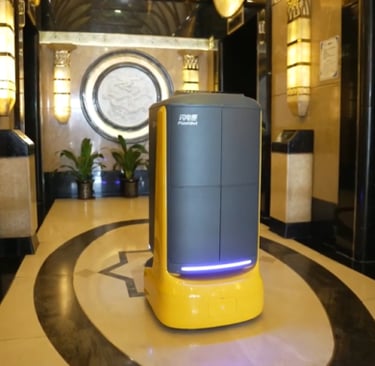 An image of a hotel robot