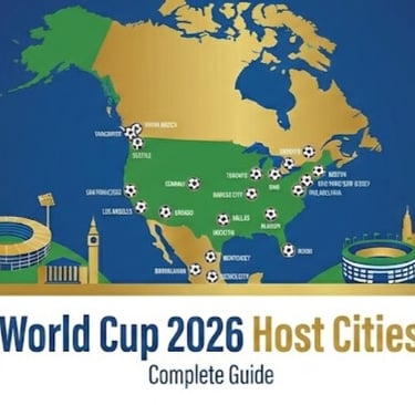 World Cup 2026 host cities map showing stadium locations in the USA, Canada and Mexico