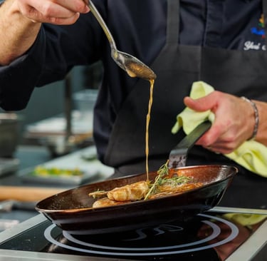 Matfer Bourgeat 15-inch carbon steel frying pan, nontoxic and rivetless.