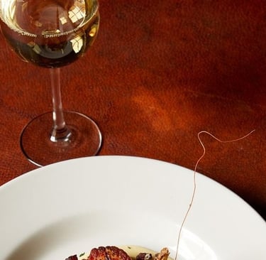 Variety of Seafood with White Sauce