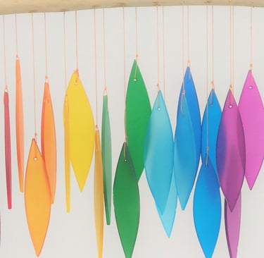 Recycle Glass Fairtrade Wind Chimes Rainbow 