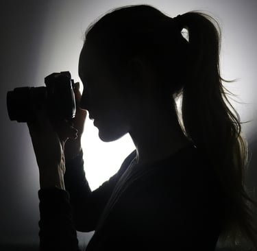 Portrait noir et blanc photographe 