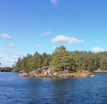 lac et forets suédoise. beau lac parfait pour pêcher le brochet en suède