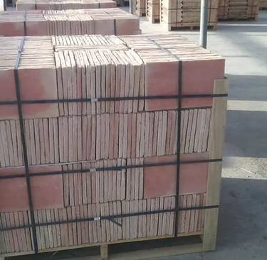 Parefeuille-terre cuite rectangulaire