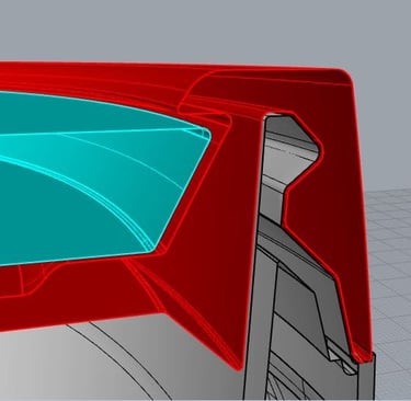 CAD development focusing on draft angles and wall thickness, designed by Koorosh Shojaei