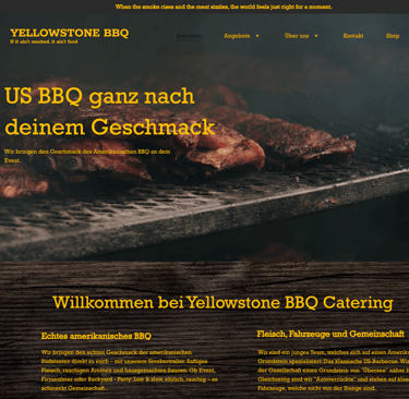 Website für amerikanisches BBQ Catering