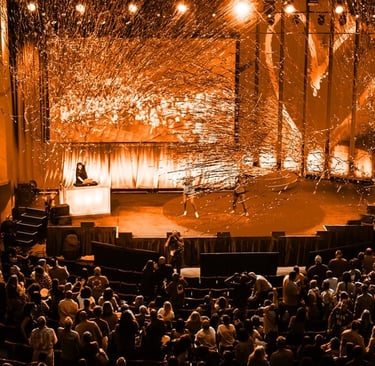 Corporate event with big stage