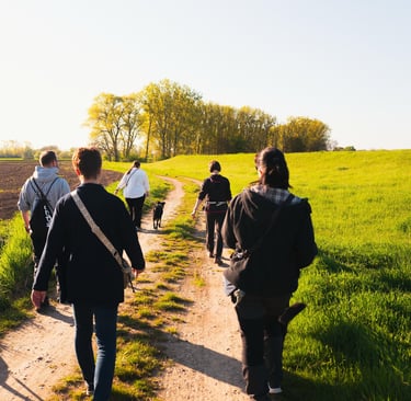 Geführter Gruppenspaziergang mit Hunden in Merseburg – Social Walk von Basti Matern Hundetraining.
