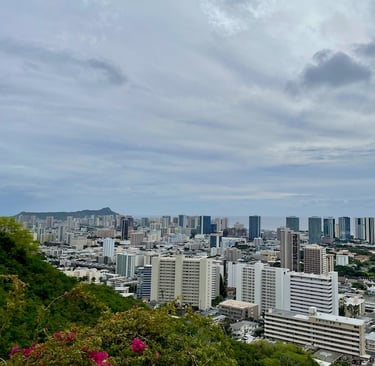 Honolulu Hawai'i Punchbowl Krater Ausblick