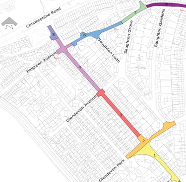 Map of proposed works (c) City of Edinburgh Council