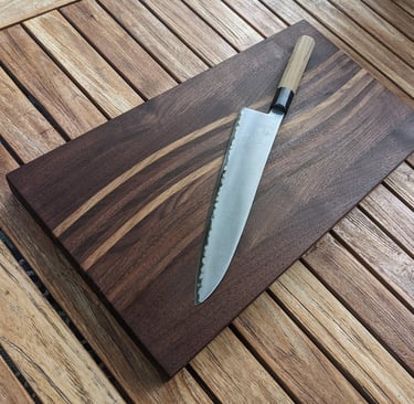 unique bent wood wave walnut edge grain cutting board