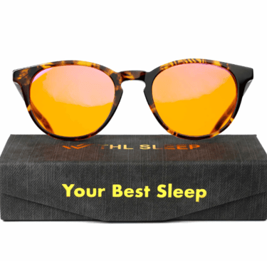 Orange blue light blocking glasses with acetate frame for sleep and screen use